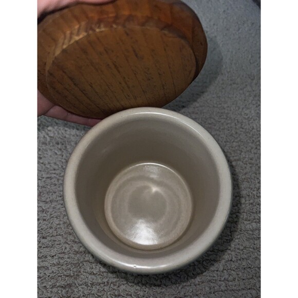 Roseville Pottery RRP Ohio 1pt  Low Jar Crock W/lid Amish Hand painted Vintage - Picture 5 of 7